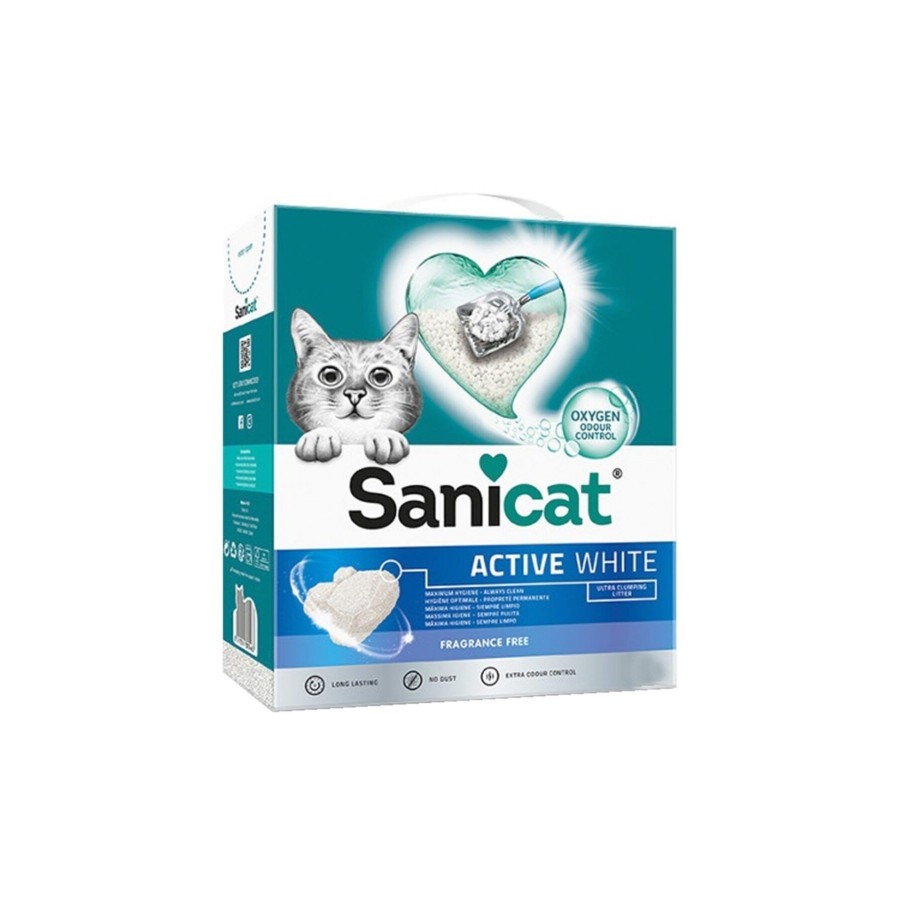 Sanicat Active White Ultra Topaklanan Kedi Kumu 6lt