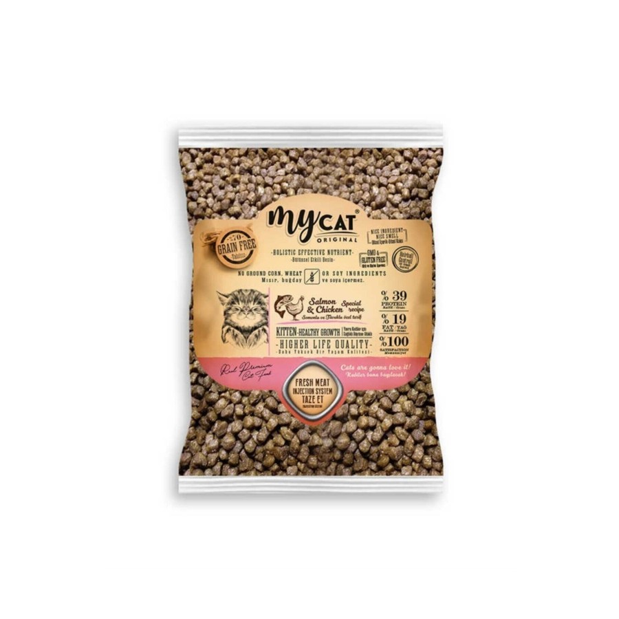 Mycat %70 Tahılsız Somonlu Ve Tavuklu (1 Kg) Kıtten-yavru Kedi Maması