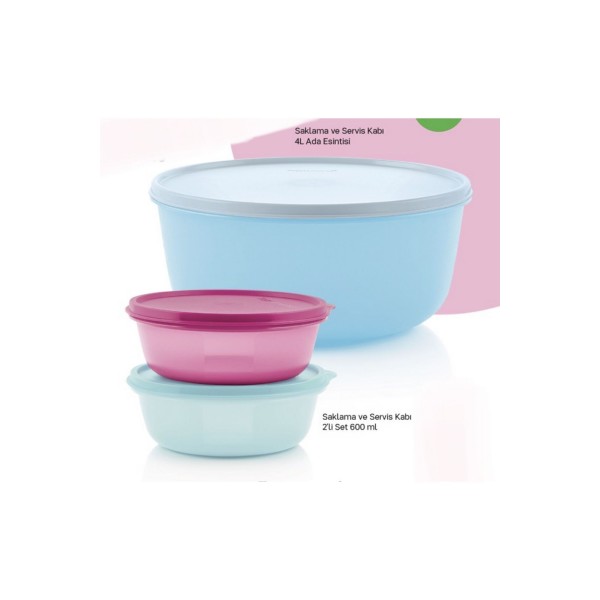 Saklama ve Servis kabı 3 lü set Ada esintisi&hellip;