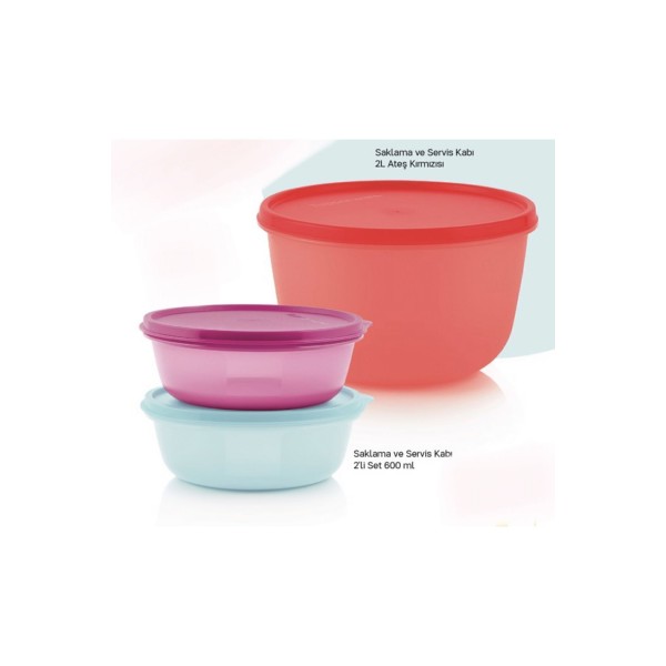 Saklama ve Servis Kabı 3 lü a Set&hellip;