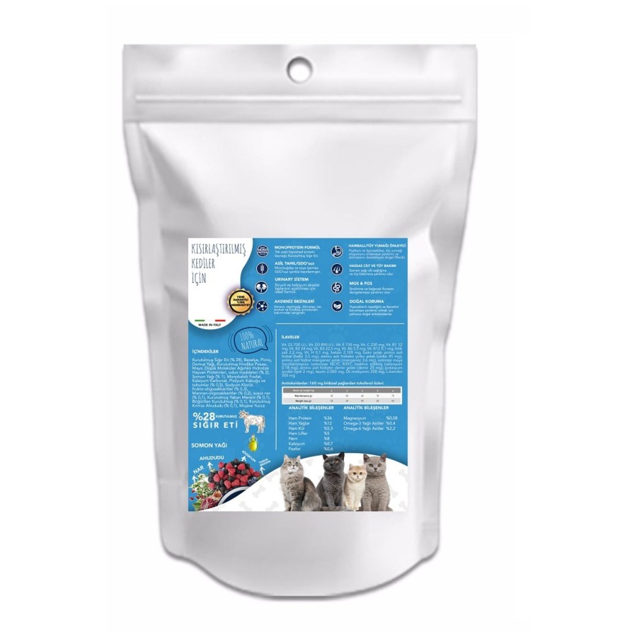 Biftekli Kısır Kedi Maması 1 Kg